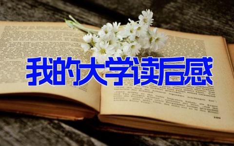 我的大学读后感(5篇） 读《我的大学》的心得感悟