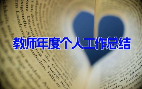 教师年度个人工作总结 老师学年度工作汇报(17篇）