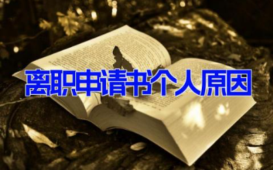 离职申请书个人原因 (15篇） 个人辞职申请书模板