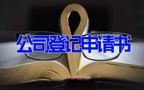 公司登记申请书(15篇）