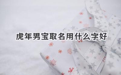 虎年男宝取名用什么字好