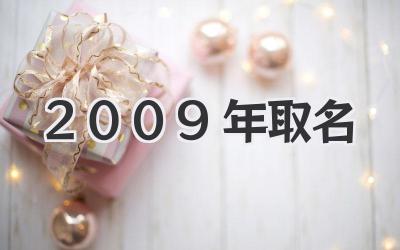 2009年取名