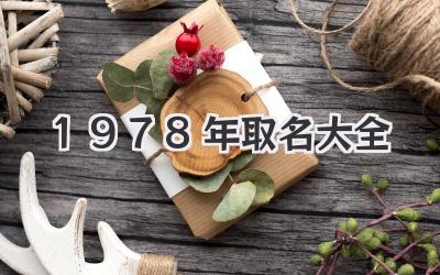 1978年取名大全